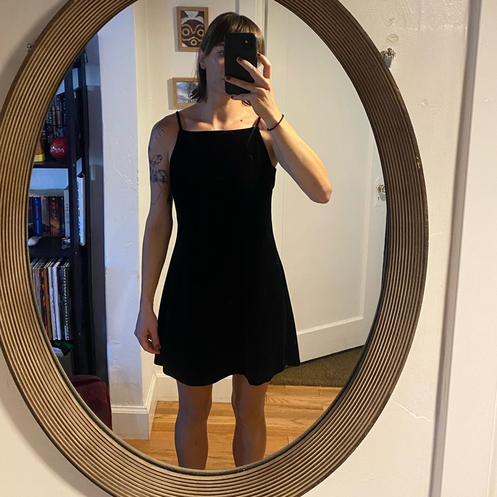 Vintage 90’s Black Velvet Slip Dress from Maurices